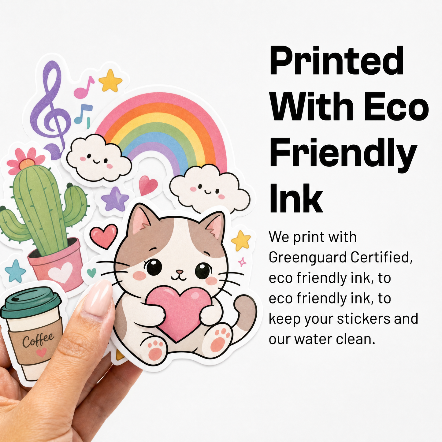 Custom Vinyl Stickers – Die-Cut Waterproof Stickers for Branding, Packaging & Business