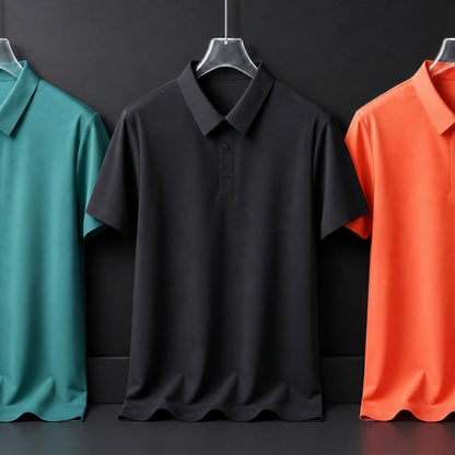 Custom Logo Polo Shirt | Heat Transfer Printing | Personalized Business Uniform | Corporate Team Apparel