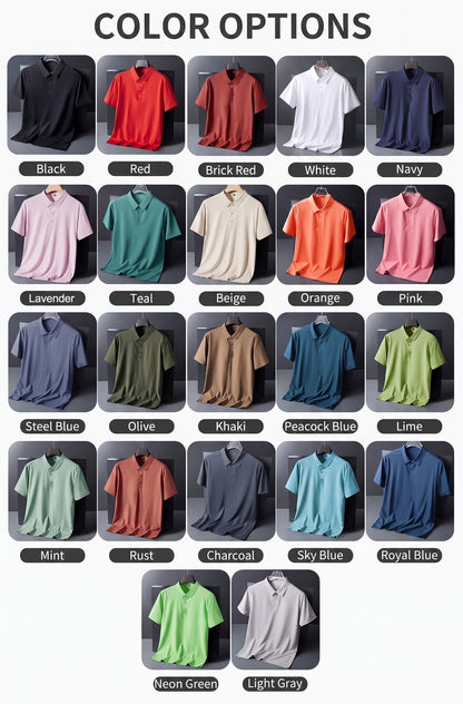 Custom Logo Polo Shirt | Heat Transfer Printing | Personalized Business Uniform | Corporate Team Apparel