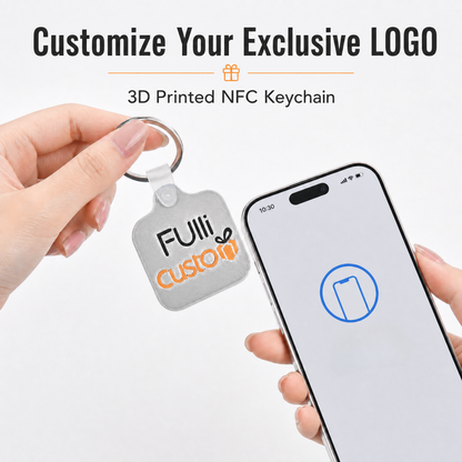 Custom 3D Printed Logo Keychain | Personalized Business Logo Keychain | Custom Text & Artwork | Promotional Gift