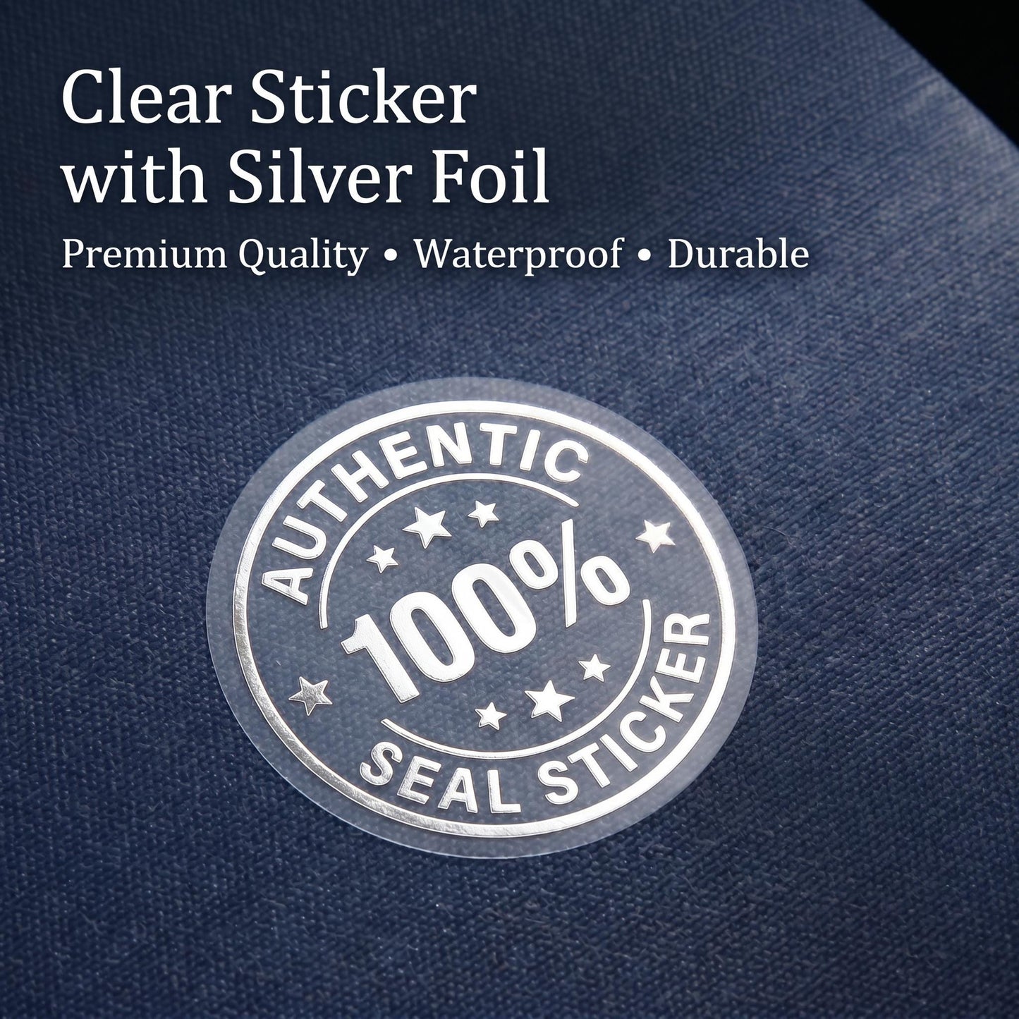 Custom Clear Metal Stickers _ Made to Order _ Gold Silver Foil _ Embossed Printed Clear _ Your Logo