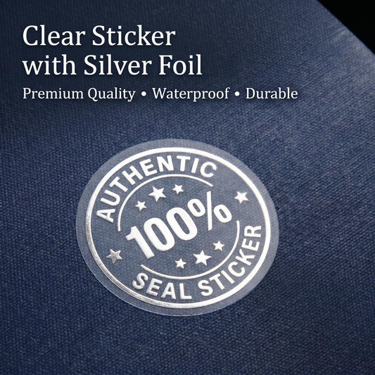 Custom Clear Metal Stickers _ Made to Order _ Gold Silver Foil _ Embossed Printed Clear _ Your Logo