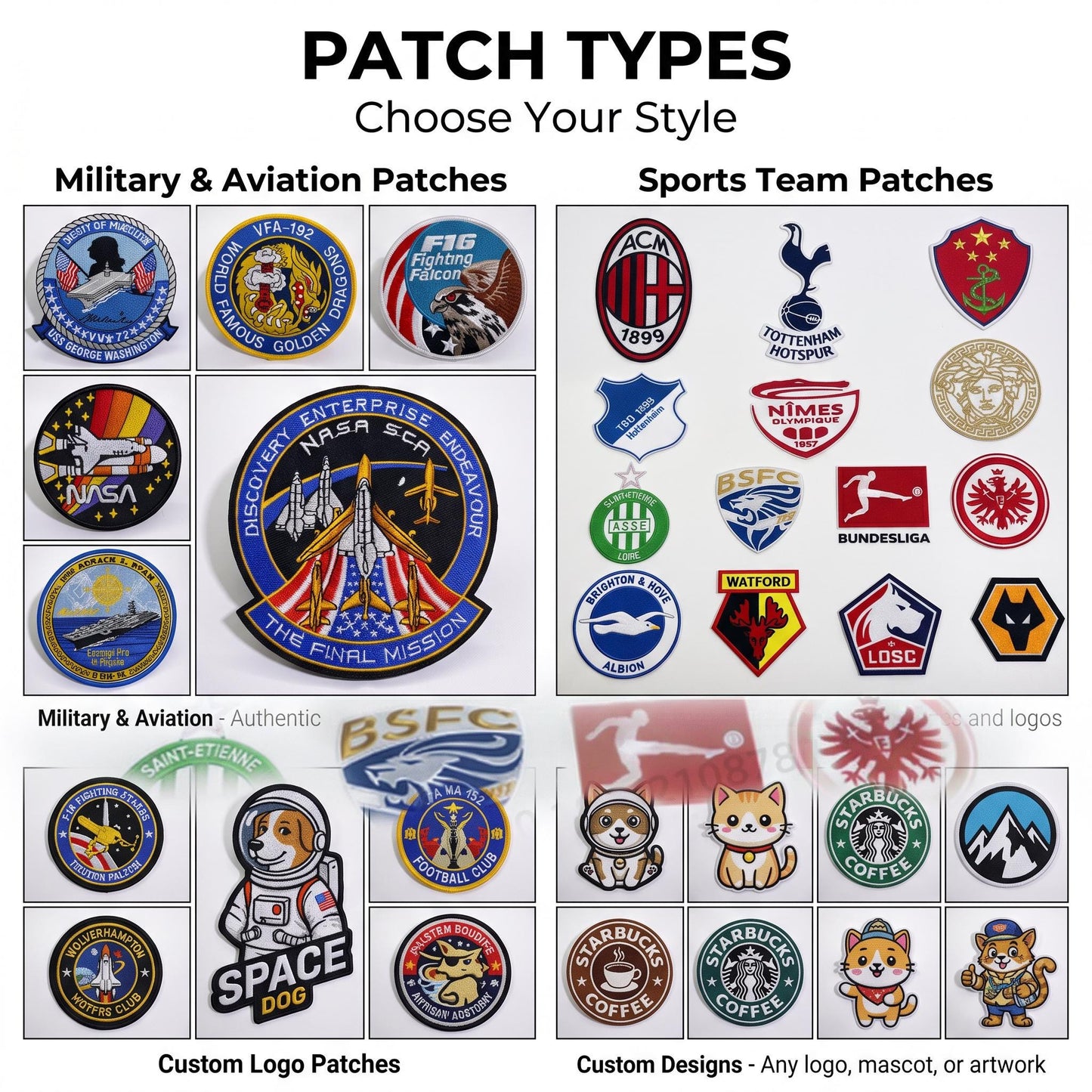 Custom Embroidered Patch | Personalized Patch | Military Patch, Tactical Patch, Sports Badge, Logo Patch, Velcro Patch