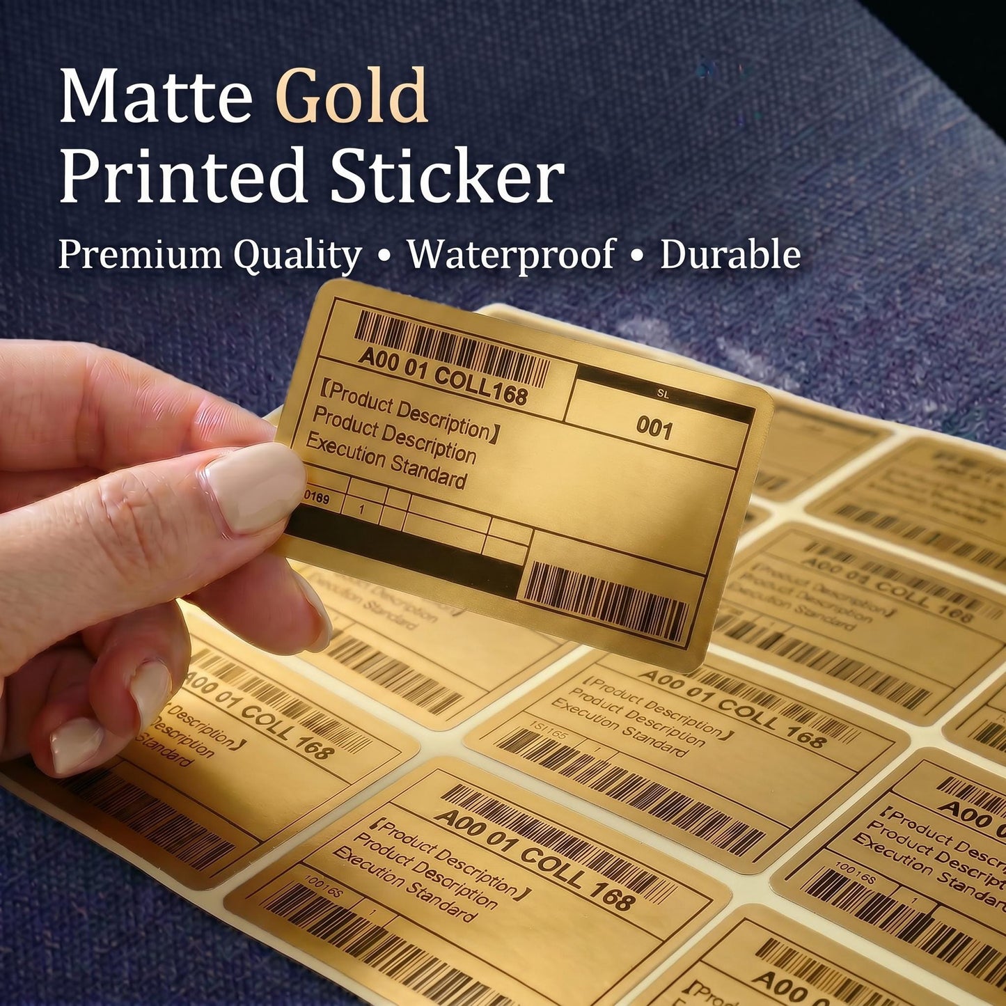 Custom Clear Metal Stickers _ Made to Order _ Gold Silver Foil _ Embossed Printed Clear _ Your Logo