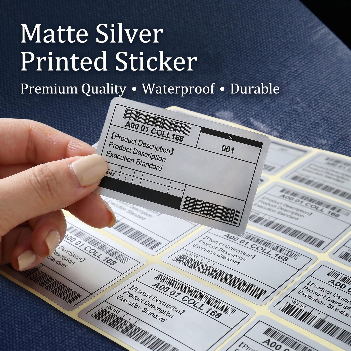 Custom Clear Metal Stickers _ Made to Order _ Gold Silver Foil _ Embossed Printed Clear _ Your Logo