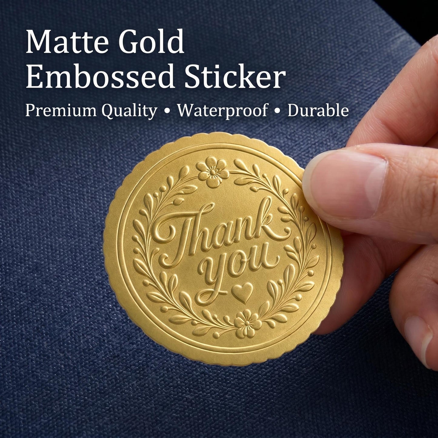 Custom Clear Metal Stickers _ Made to Order _ Gold Silver Foil _ Embossed Printed Clear _ Your Logo