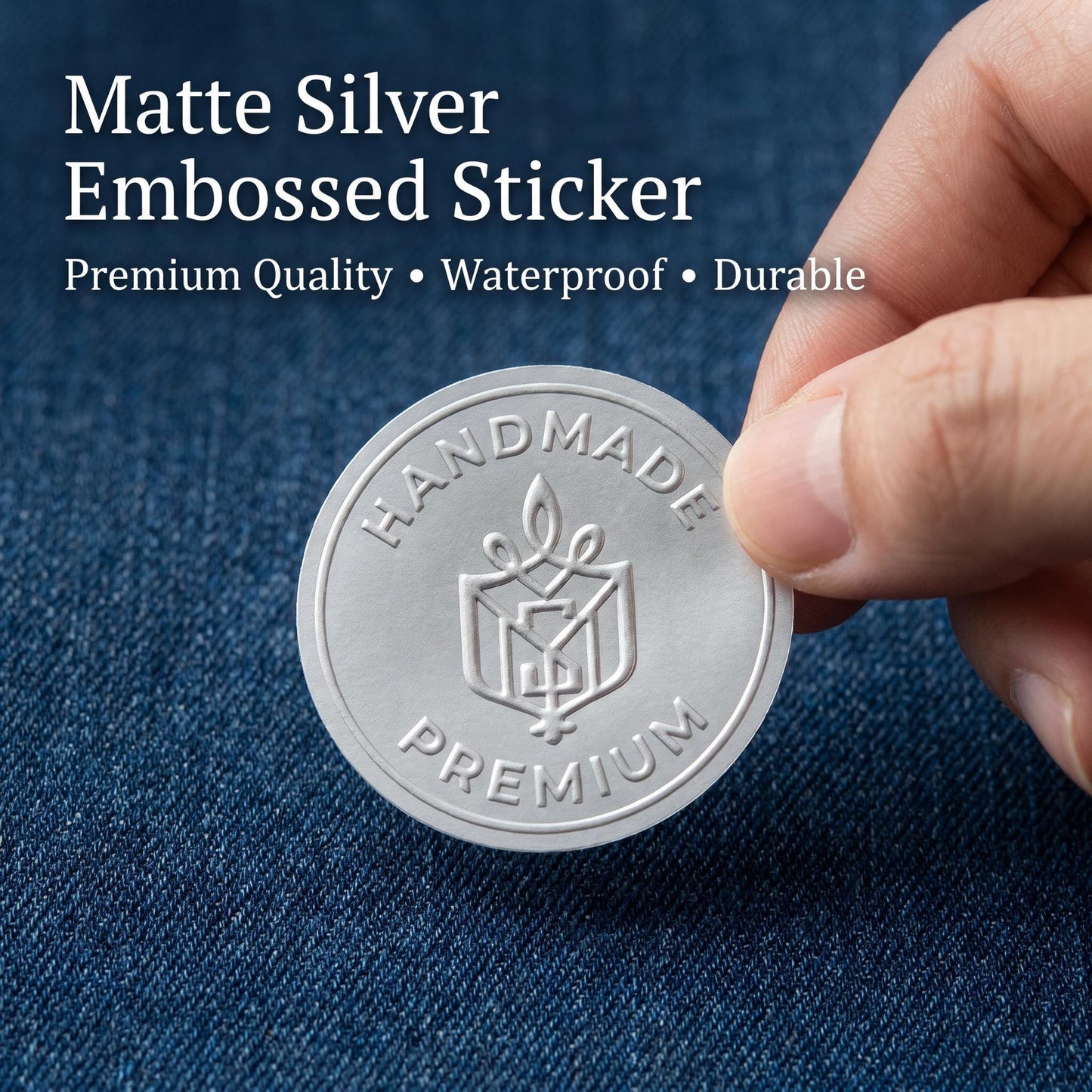 Custom Clear Metal Stickers _ Made to Order _ Gold Silver Foil _ Embossed Printed Clear _ Your Logo