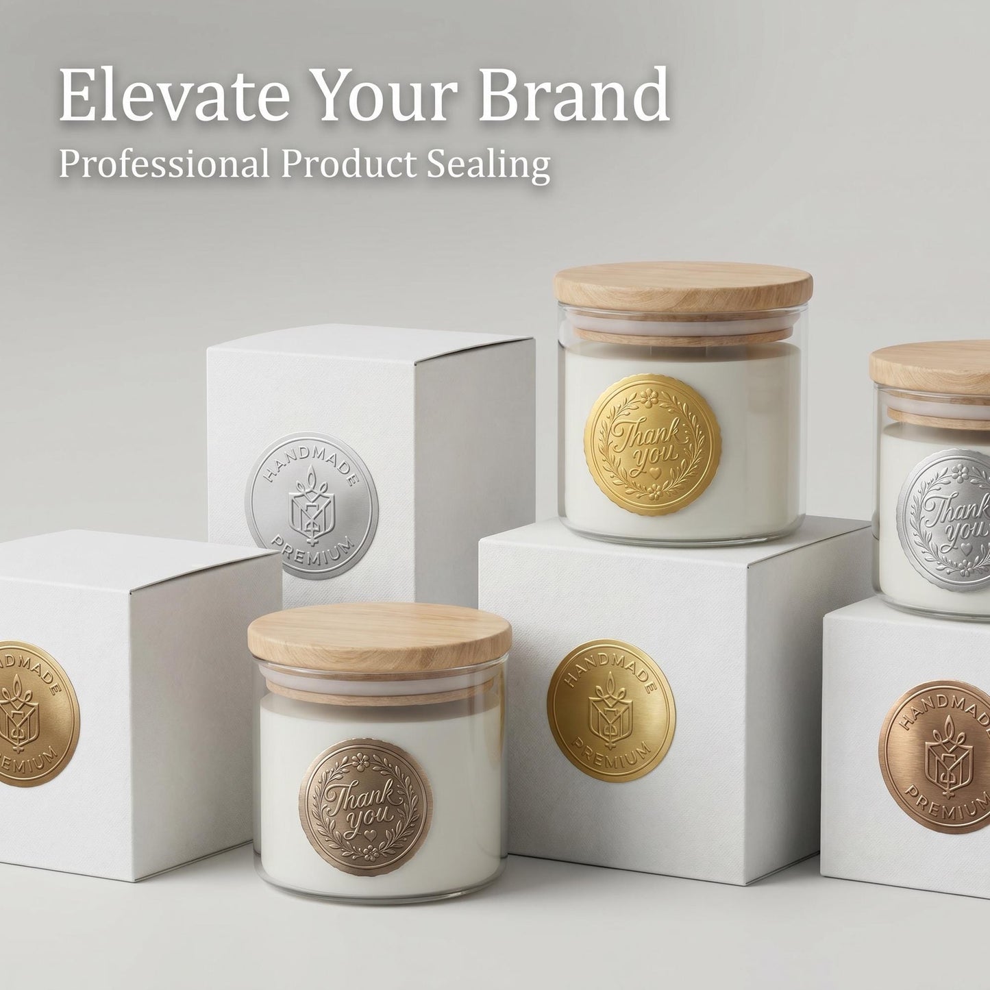 Custom Clear Metal Stickers _ Made to Order _ Gold Silver Foil _ Embossed Printed Clear _ Your Logo
