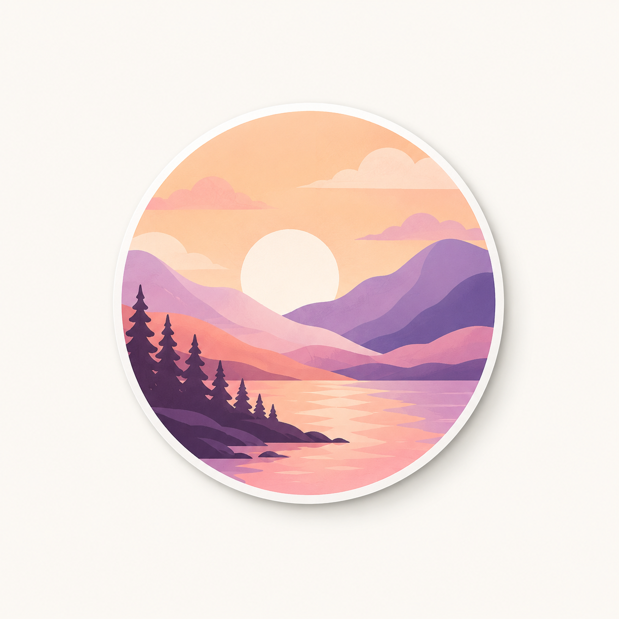 Custom vinyl sticker circle shape option