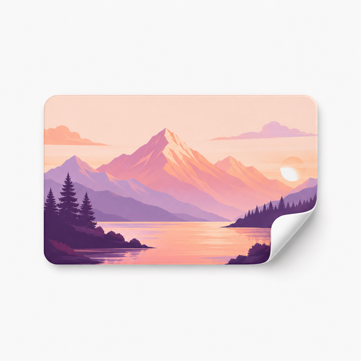 Custom vinyl sticker rectangle shape option