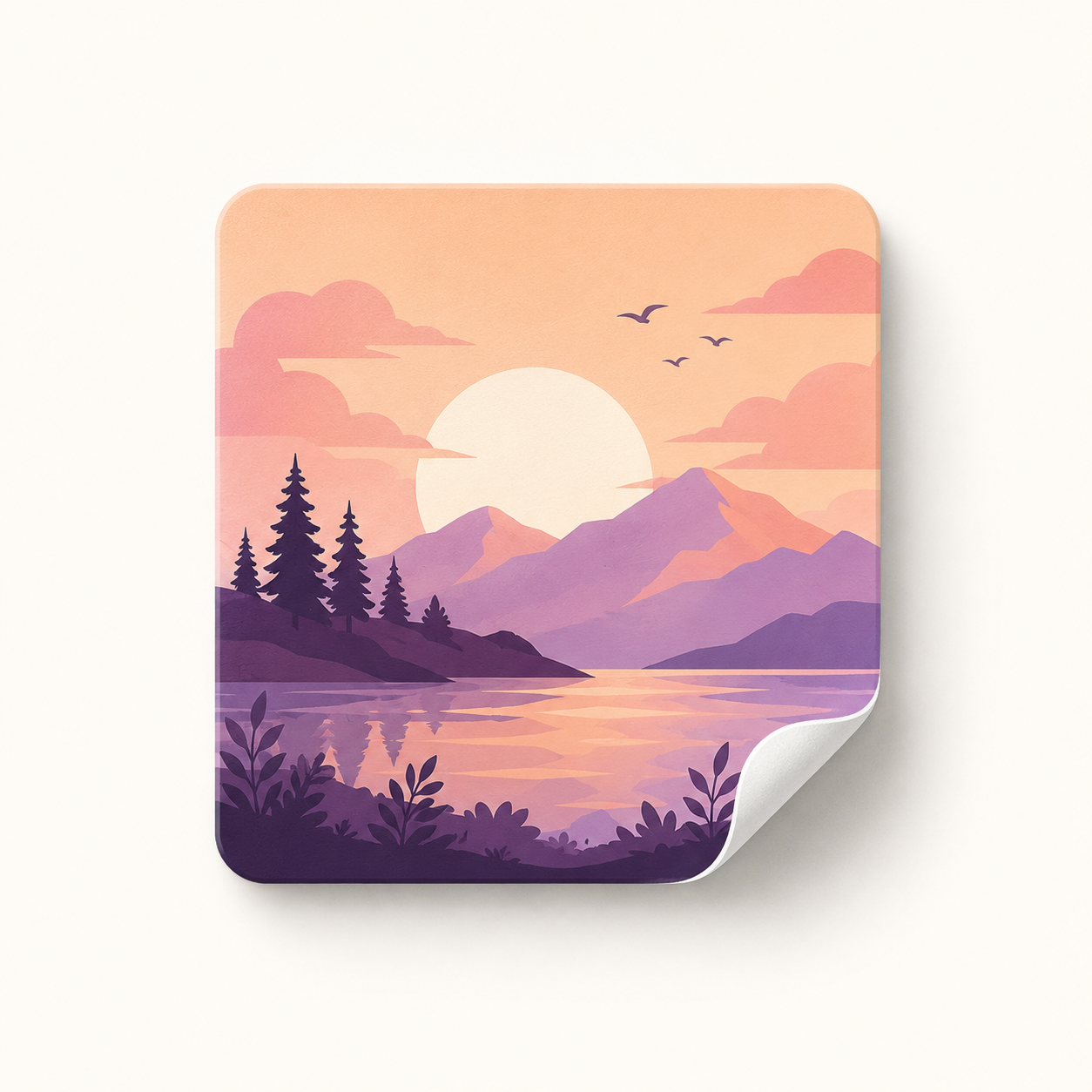 Custom vinyl sticker square shape option